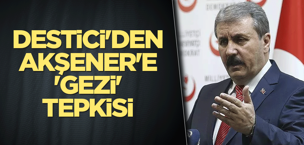 Destici'den, Akşener'e 'Gezi' tepkisi