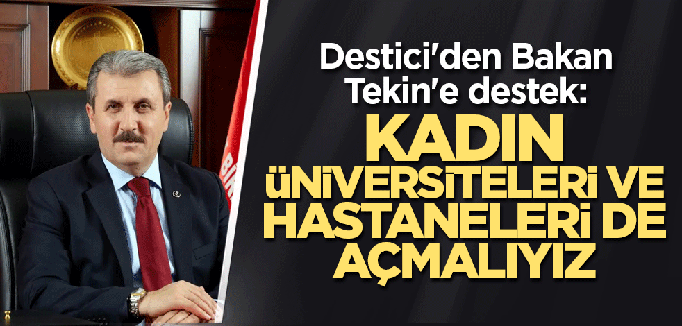 Destici'den Bakan Tekin'e destek: Kadın üniversiteleri ve hastaneleri de açmalıyız