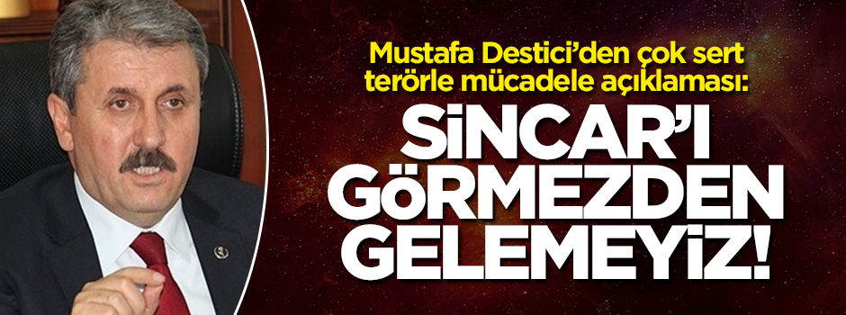 Destici'den çok sert terörle mücadele açıklaması: Sincar'ı görmezden gelemeyiz