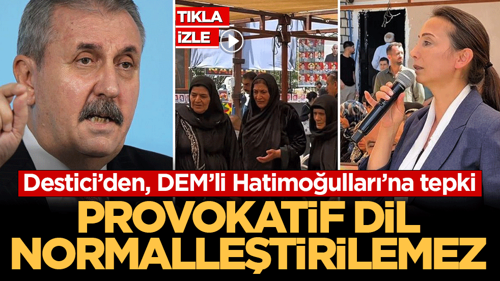 Destici’den, DEM’li Hatimoğulları’na tepki: Provokatif dil normalleştirilemez