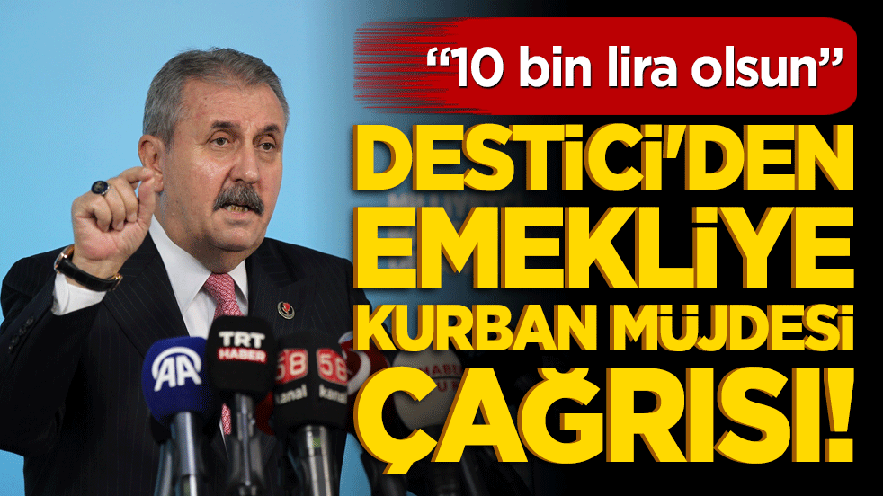 Destici'den emekliye kurban müjdesi çağrısı! 10 bin lira olsun