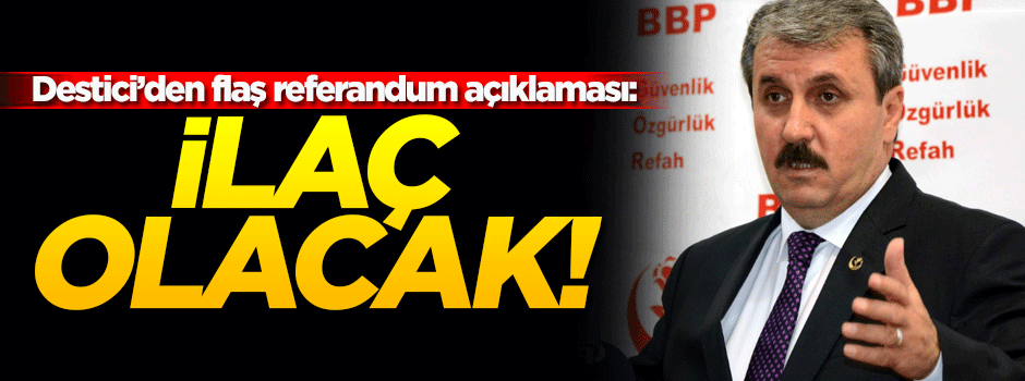 Destici'den flaş referandum açıklaması: İlaç olacak!