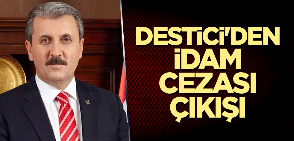 Destici'den idam cezası çıkışı