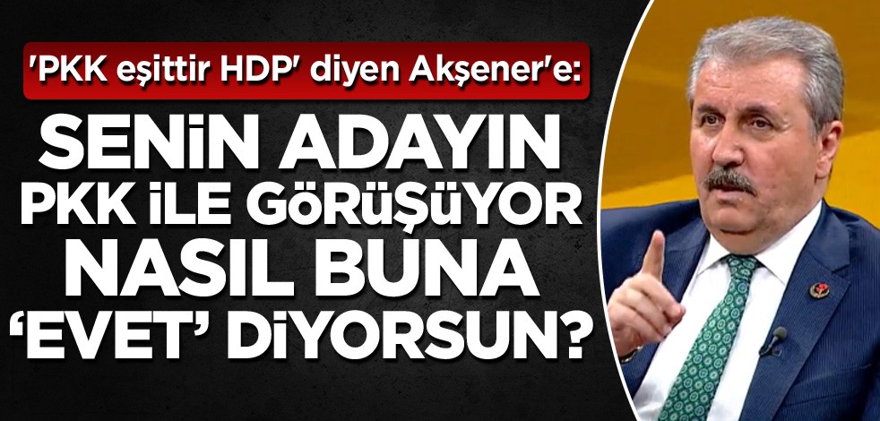 Destici'den 'PKK eşittir HDP' diyen Akşener'e: Senin adayın PKK ile görüşüyor, nasıl buna 'evet' diyorsun?