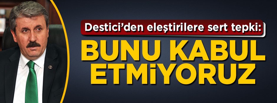 Mustafa Destici'den sandık güvenliği eleştirisine tepki: Bunu kabul etmiyoruz