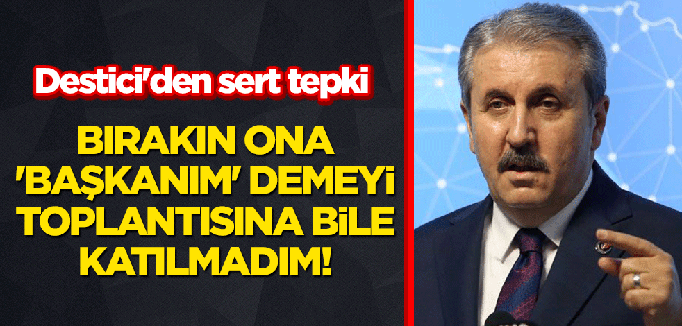 Destici'den sert tepki: Bırakın ona 'Başkanım' demeyi, toplantısına bile katılmadım!