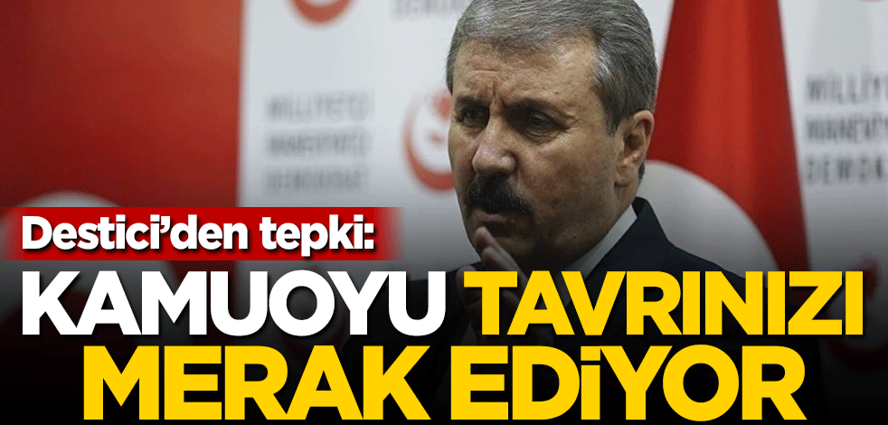 Destici'den tepki: Kamuoyu tavrınızı merak ediyor