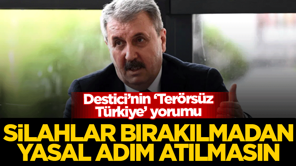 Destici’nin ‘Terörsüz Türkiye’ yorumu: Silahlar bırakılmadan yasal adım atılmasın