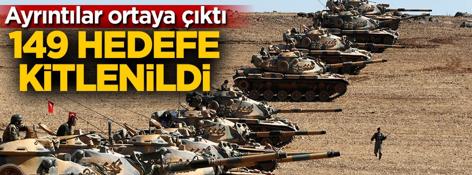Detaylar ortaya çıktı, 149 hedefe kitlenildi