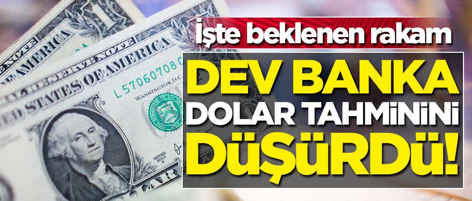 Dev banka dolar tahminini düşürdü! İşte beklenen rakam