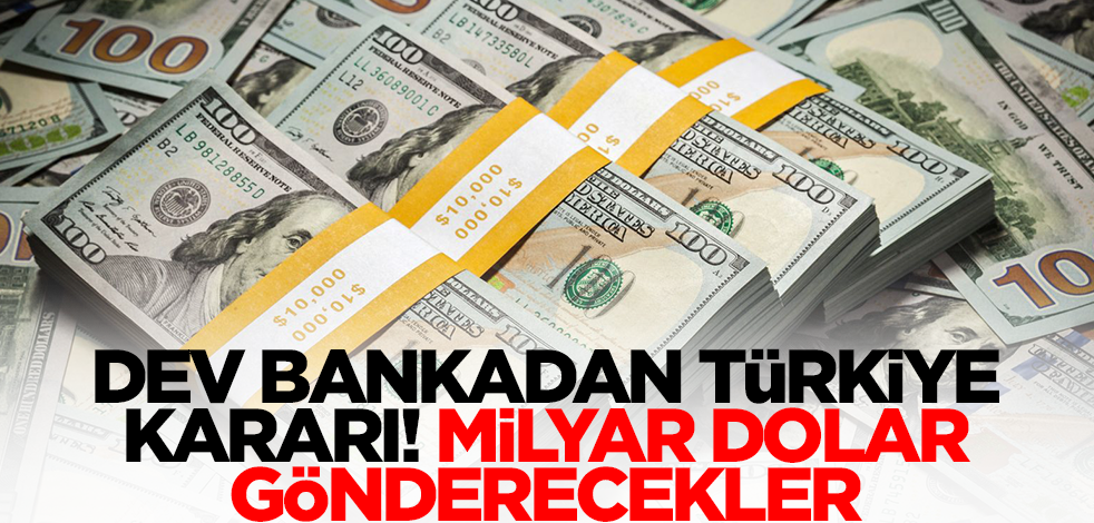 Dev banka Türkiye kararını dünyaya ilan etti! Parayı Ankara'ya yollayacağız