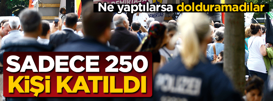 Dev miting dediler, sadece 250 kişi katıldı