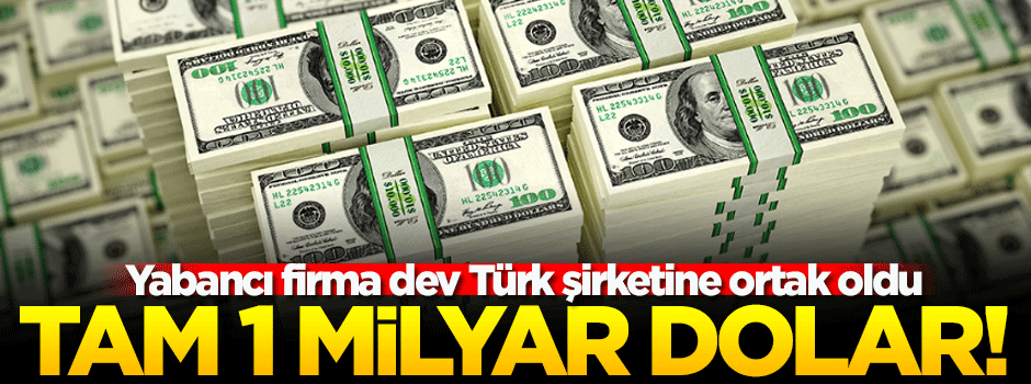 Dev Türk şirketine 1 milyar dolara ortak oldu!