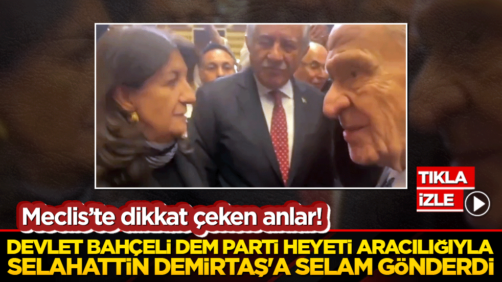 Devlet Bahçeli DEM Parti heyeti aracılığıyla Selahattin Demirtaş'a selam gönderdi