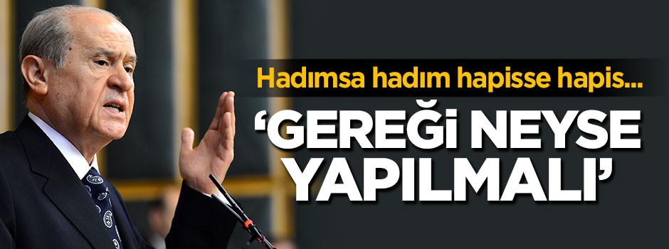 Devlet Bahçeli: Hadımsa hadım hapisse hapis...