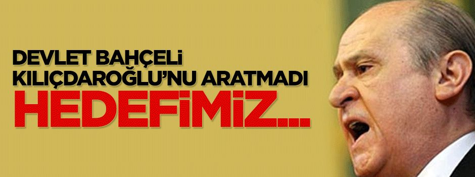 Devlet Bahçeli: Hedefimiz tek başına iktidar