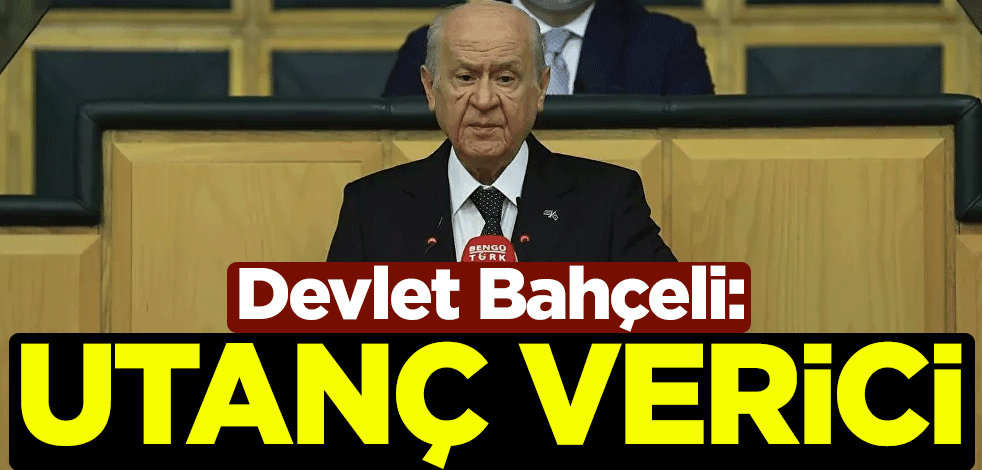 Devlet Bahçeli: Utanç verici