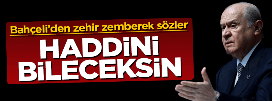 Devlet Bahçeli'den Bass'a zehir zemberek sözler