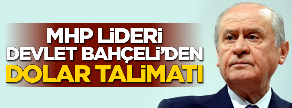 Devlet Bahçeli'den dolar talimatı