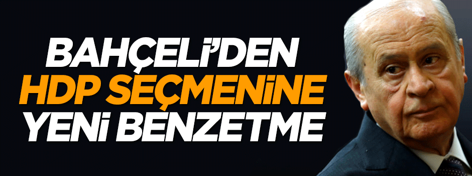 Devlet Bahçeli'den HDP'li seçmenlere yeni benzetme