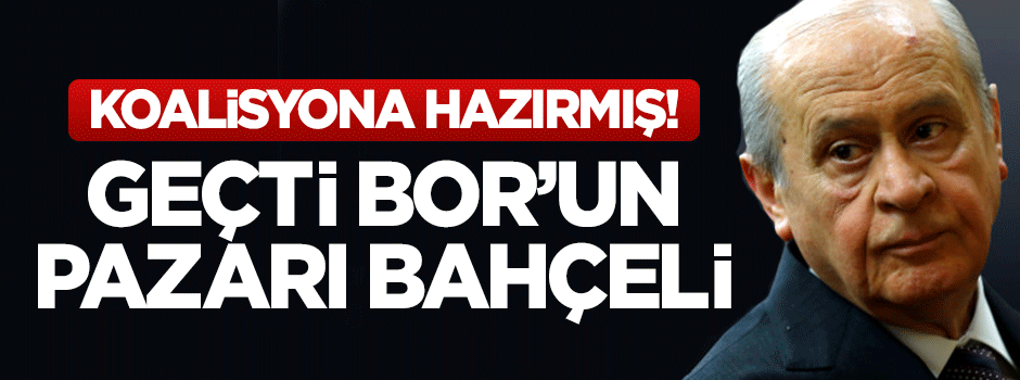 Devlet Bahçeli'den koalisyon sinyali
