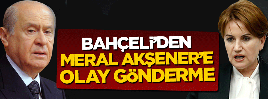 Devlet Bahçeli'den Meral Akşener'e gönderme