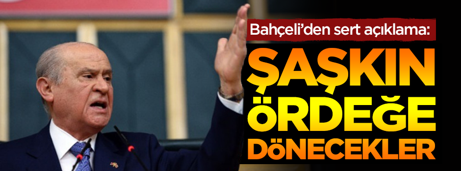 Devlet Bahçeli'den sert açıklama: Şaşkın ördeğe dönecekler