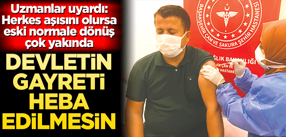 Devletin gayreti heba edilmesin