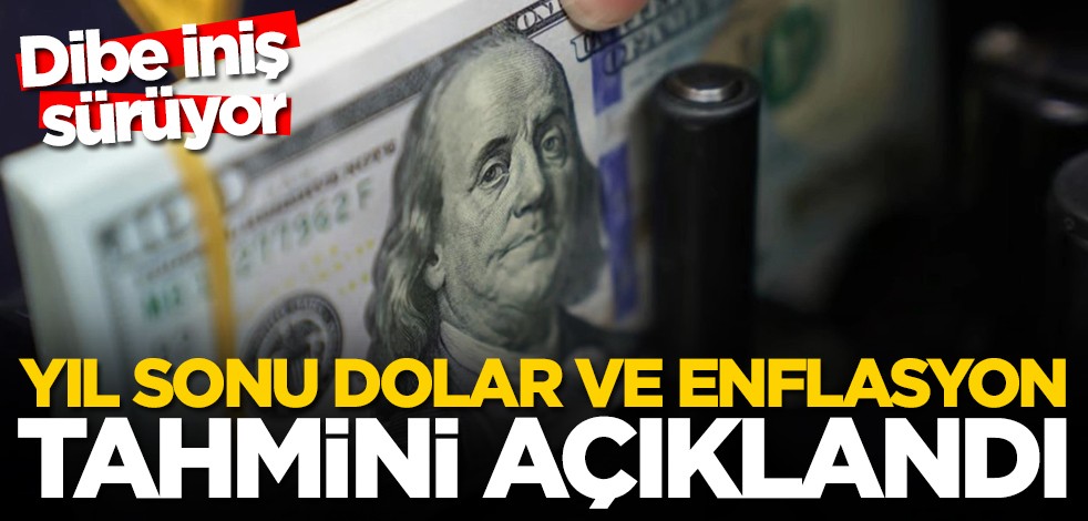 Dibe iniş sürüyor Yıl sonu dolar ve enflasyon tahmini açıklandı