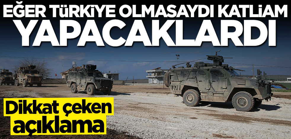 Dikkat çeken açıklama: Eğer Türkiye olmasaydı katliam yapacaklardı