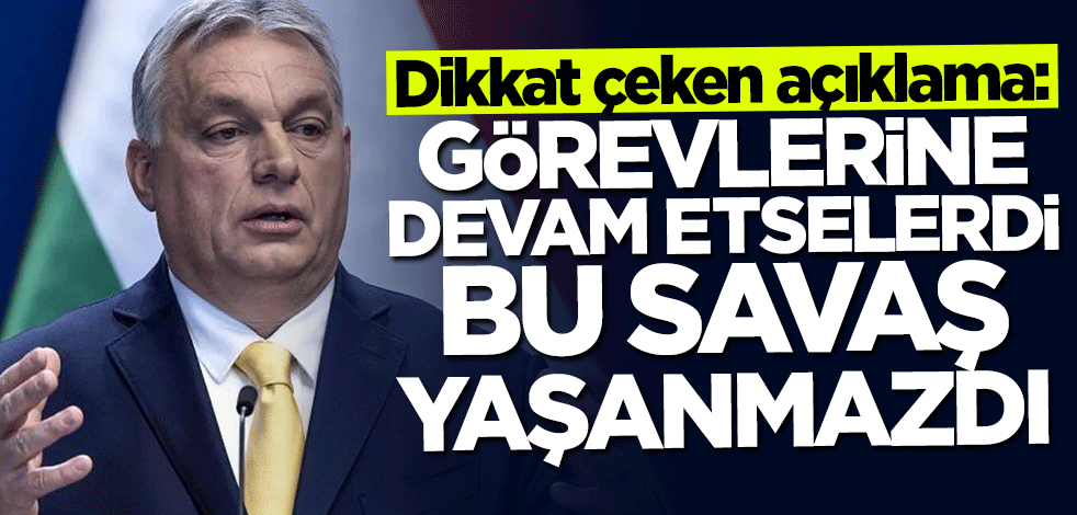 Dikkat çeken açıklama: Görevlerine devam etselerdi bu savaş çıkmazdı