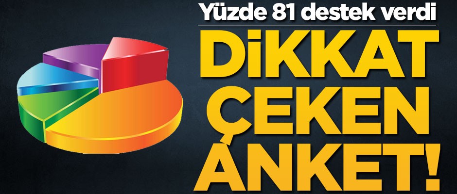 Dikkat çeken anket! Halkın yüzde 81'i destek verdi