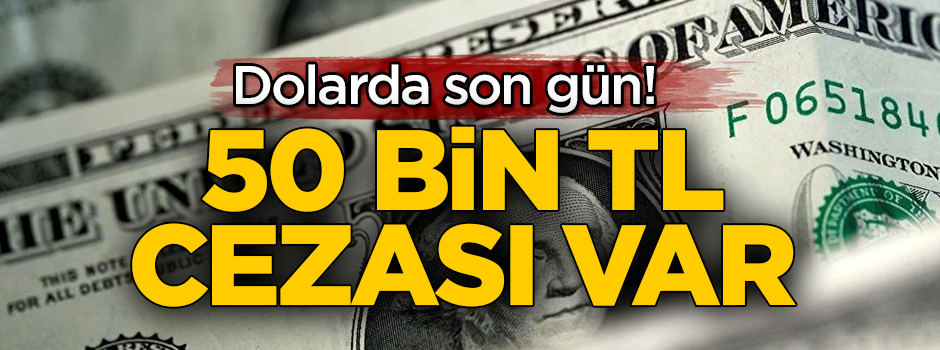 Dikkat! dolarda son gün, 50 bin lira cezası var