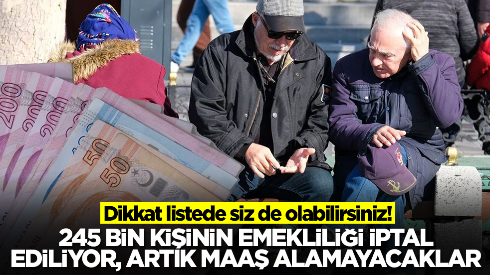 Dikkat listede siz de olabilirsiniz! 245 bin kişinin emekliliği iptal edildi, artık maaş alamayacaklar