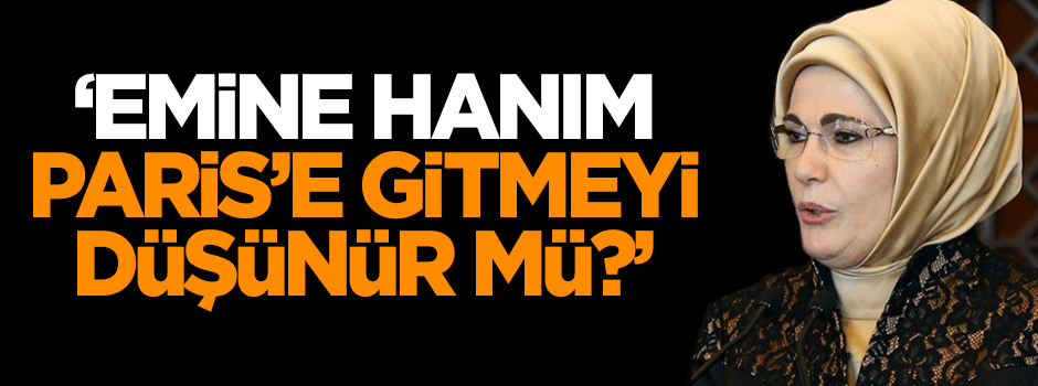 Dilipak: Emine Hanım Paris’e gitmeyi düşünür mü?