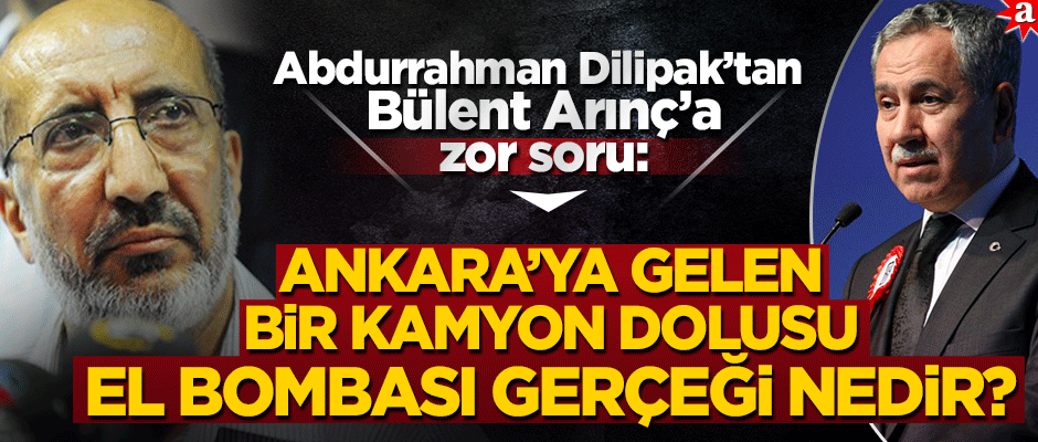 Dilipak’tan Arınç’a ‘kozmik oda’ sorusu: Neyi amaçladın?