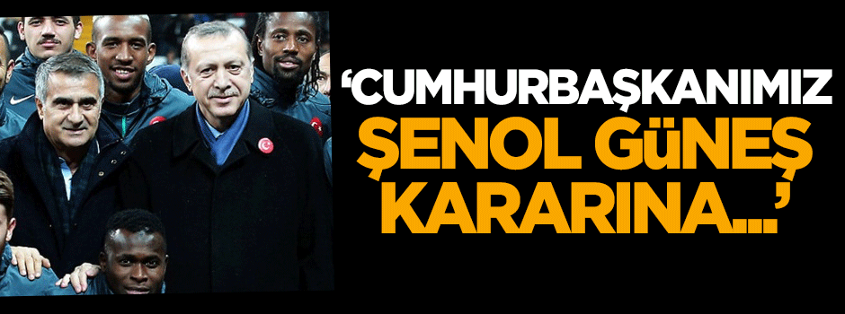 Dilmen: Cumhurbaşkanımız, Şenol Güneş kararına...