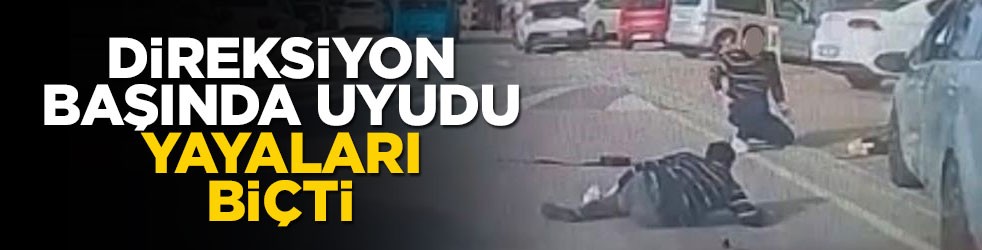 Direksiyon başında uyudu, yayaları biçti