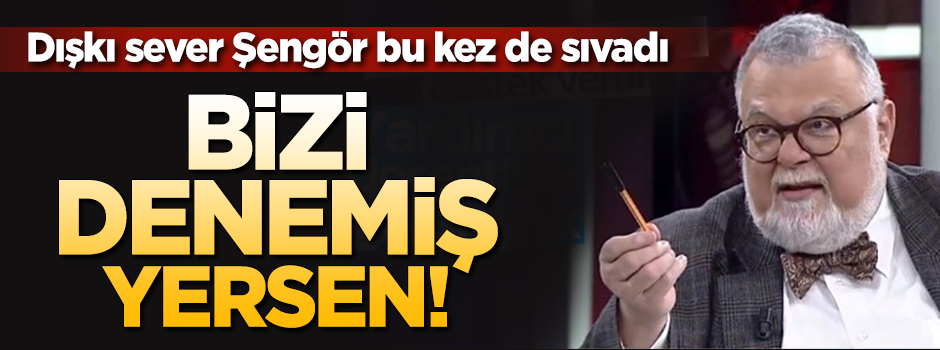 Dışkı sevici Şengör özür dilerken de sıvadı!