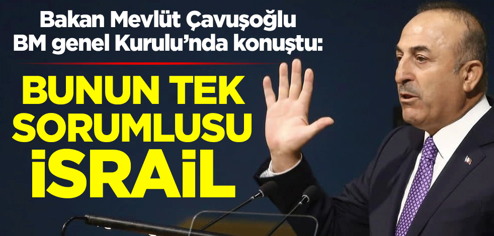 Dışişleri Bakanı Mevlüt Çavuşoğlu: Bunu tek sorumlusu İsrail