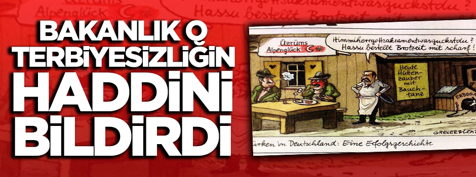 Dışişleri Bakanlığı'ndan Almanların terbiyesizliğine sert tepki