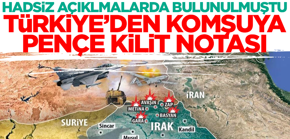 Dışişleri Bakanlığı'ndan Irak'a Pençe-Kilit notası