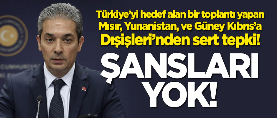 Dışişleri'nden ortak toplantıda Türkiye'yi hedef alan Mısır, Yunanistan ve Güney Kıbrıs'a sert tepki!