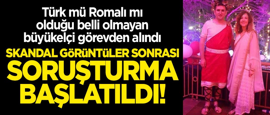 Dışişleri'nden Romalı kıyafeti giyen Uganda Büyükelçinin skandal görüntüsüne soruşturma!