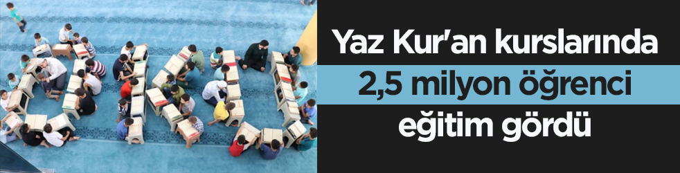 Diyanet açıkladı: Yaz Kur'an kurslarında 2,5 milyon öğrenci eğitim gördü