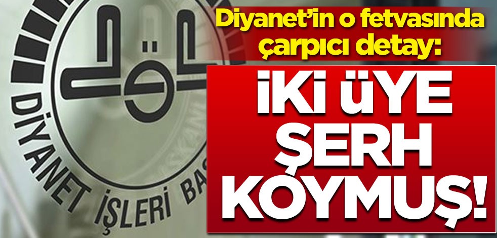 Diyanet'in o fetvasında çarpıcı detay: İki üye şerh koymuş
