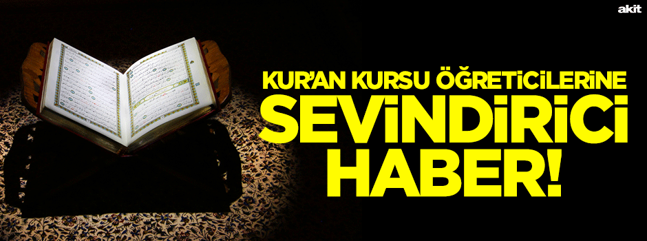 Diyanet’ten Fahri Kur’an Kursu öğreticilerine sevindirici haber