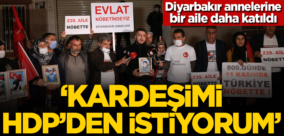 Diyarbakır annelerine bir aile daha katıldı: Kardeşimi HDP'den istiyorum