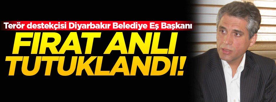 Diyarbakır Belediyesi Eş Başkanı Fırat Anlı tutuklandı