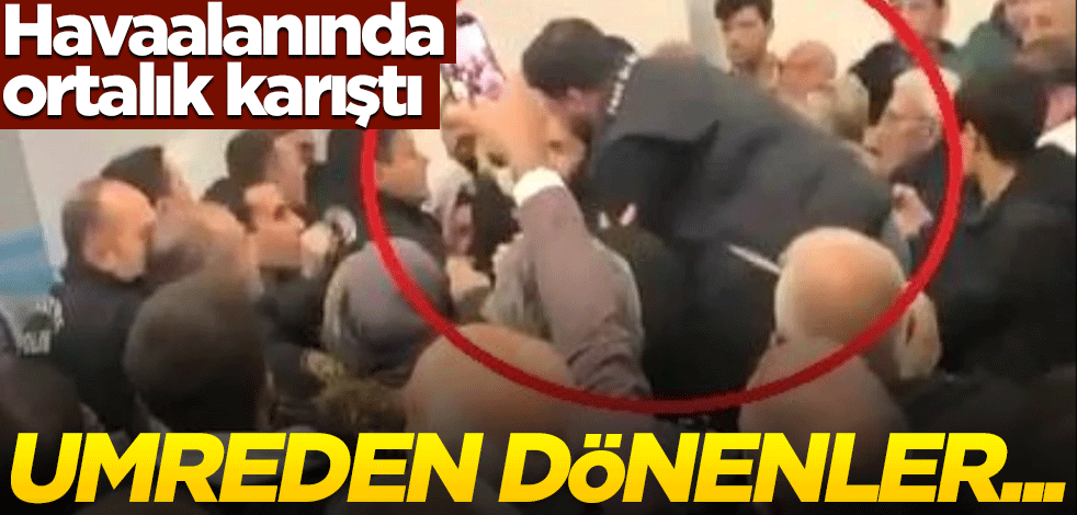 Diyarbakır Havalimanı'nda ortalık karıştı! Umreden dönenler...